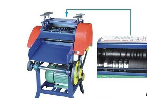 Double Channel Scrap Wire Stripping Machine Φ1.5mm -  Φ40mm Scrap Cable Peeler Stripper