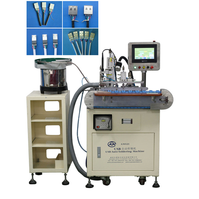Fully Automatic Usb Cable Making Tin Soldering Machine 90 Degree Soldering Angle