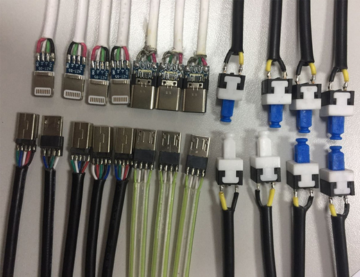 Mini Connector Usb Data Cable Tin Soldering Machine , Automatic Soldering Machine