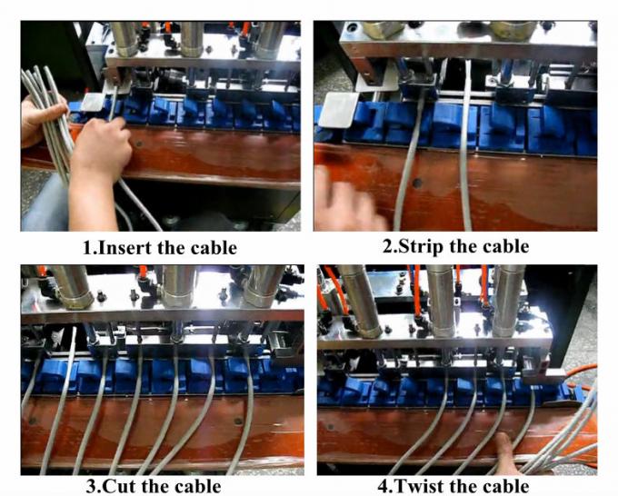 Kapasitas tinggi kabel kawat pengupasan Mesin untuk Dua - inti dan Tiga - Kabel inti